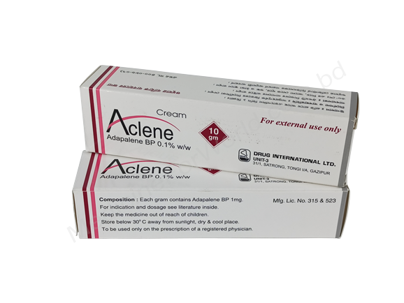 Aclene cream- Generic Adapalene- Drug International Pharma