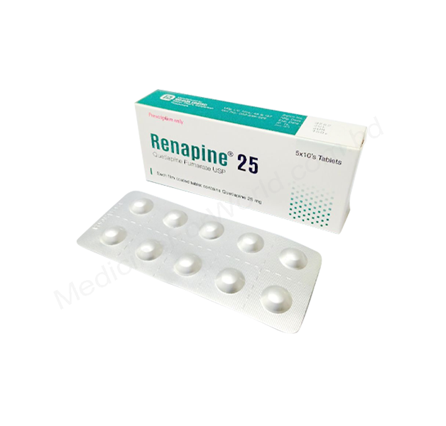 Renapine- 通用的 QUETIAPINE FUMARATE- Renata制药有限公司