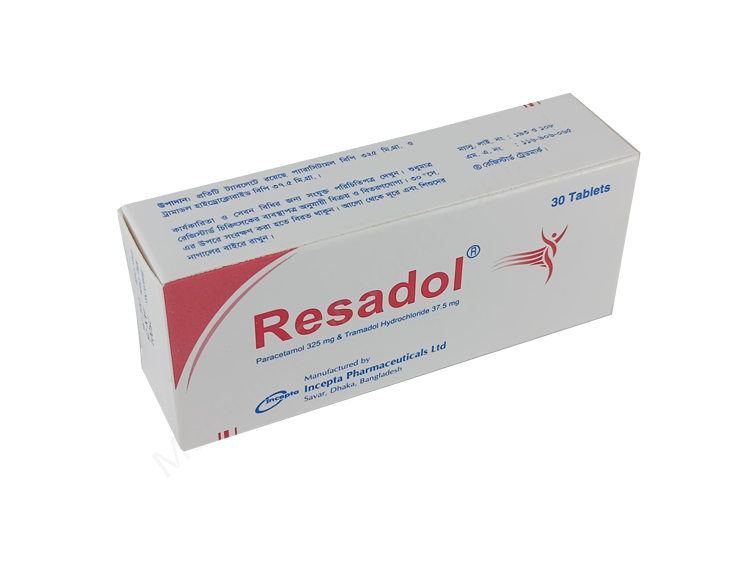 Resadol- Generic Paracetamol & Tramadol Hydrochloride- Incepta Pharma