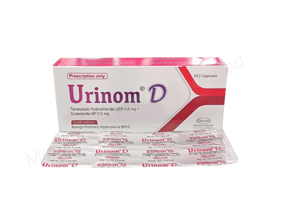 Urinom D- 通用的 Tamsulosin Hydrochloride + Dutasteride- Opsonin Pharma