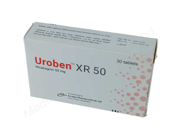 Uroben Xr- Generic Mirabegron- Incepta Pharma